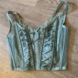 Victoria's Secret Lace-Up Teal Bralette